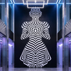 SYZYGY | 64-Print Hypnotic Female Op Art Mural | 1-Of-1