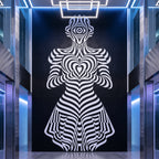 SYZYGY | 64-Print Hypnotic Female Op Art Mural | 1-Of-1