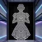 SYZYGY | 64-Print Hypnotic Female Op Art Mural | 1-Of-1