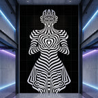 SYZYGY | 64-Print Hypnotic Female Op Art Mural | 1-Of-1