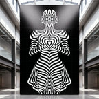 SYZYGY | Hypnotic Female Op-Art 64-Print Mural | 1-Of-1 | 96K