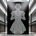 SYZYGY | Hypnotic Female Op-Art 64-Print Mural | 1-Of-1 | 96K