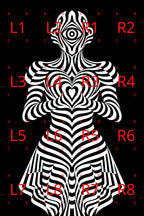 SYZYGY | Hypnotic Female Op-Art 64-Print Mural | 1-Of-1 | 96K