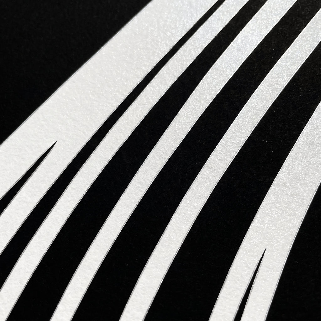 TEMPO | Dynamic Poised Female Silhouette Op Art | Luxury Multi-Print Wall Art | 1-Of-1