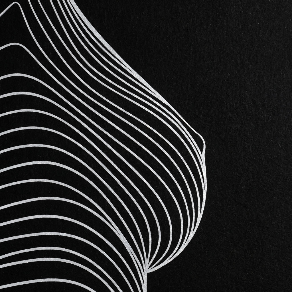 TEMPO | Dynamic Poised Female Silhouette Op Art | Luxury Multi-Print Wall Art | 1-Of-1