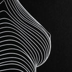 TEMPO | Dynamic Poised Female Silhouette Op Art | Luxury Multi-Print Wall Art | 1-Of-1