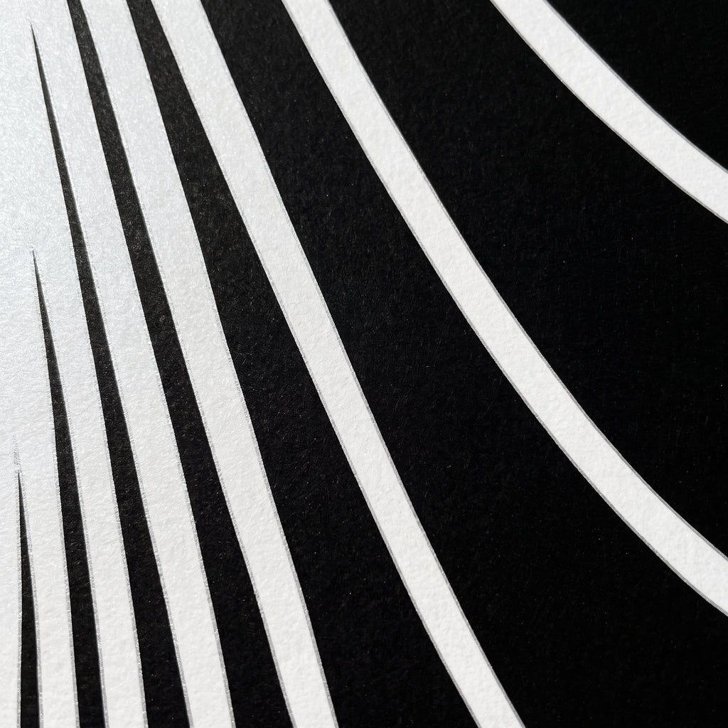 TEMPO | Dynamic Poised Female Silhouette Op Art | Luxury Multi-Print Wall Art | 1-Of-1