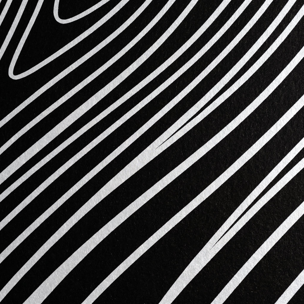 TEMPO | Dynamic Poised Female Silhouette Op Art | Luxury Multi-Print Wall Art | 1-Of-1