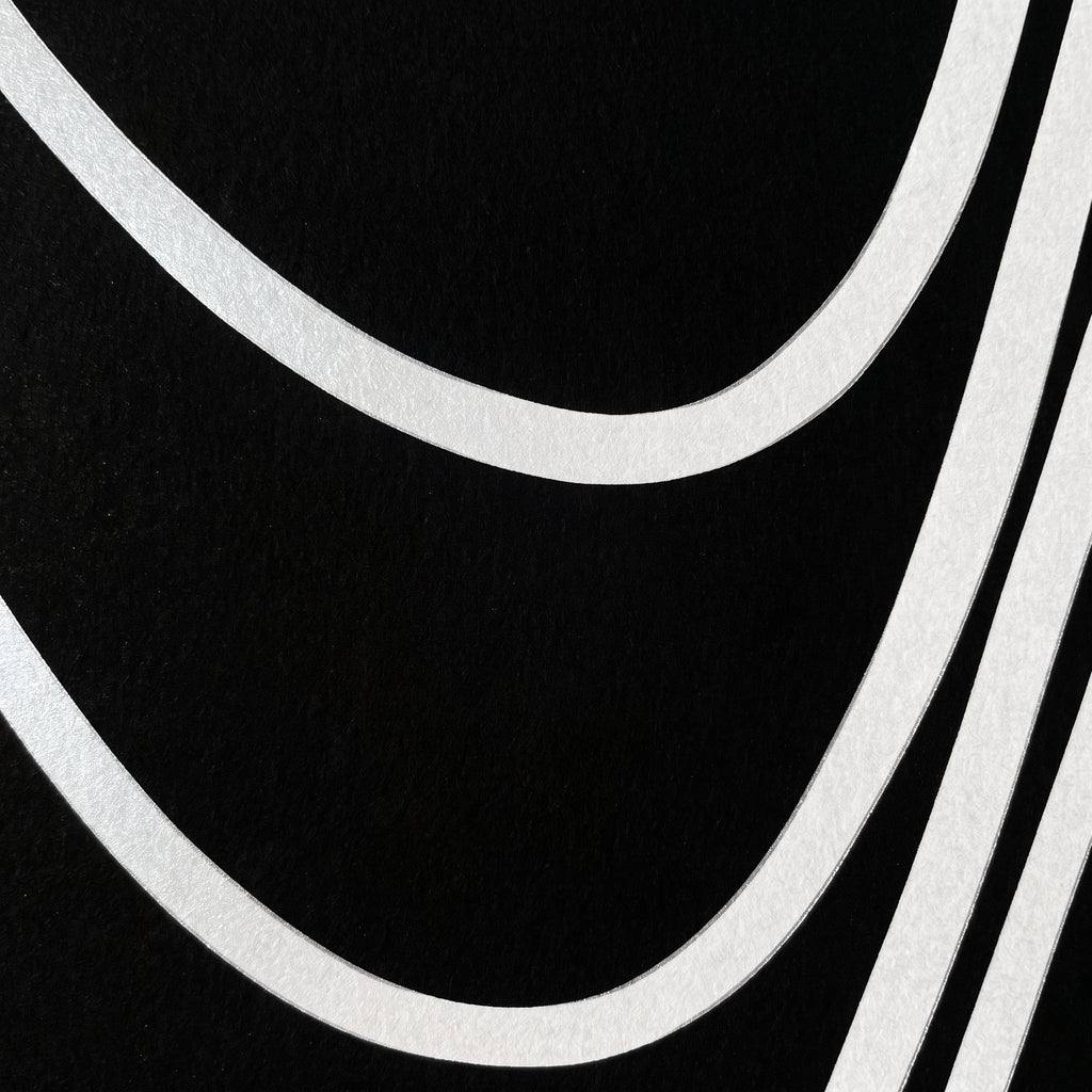 TEMPO | Dynamic Poised Female Silhouette Op Art | Luxury Multi-Print Wall Art | 1-Of-1