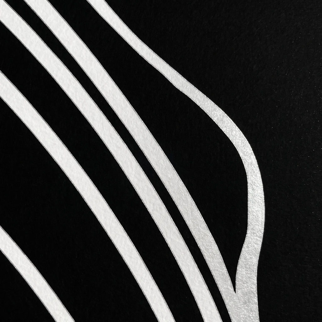 TEMPO | Dynamic Poised Female Silhouette Op Art | Luxury Multi-Print Wall Art | 1-Of-1