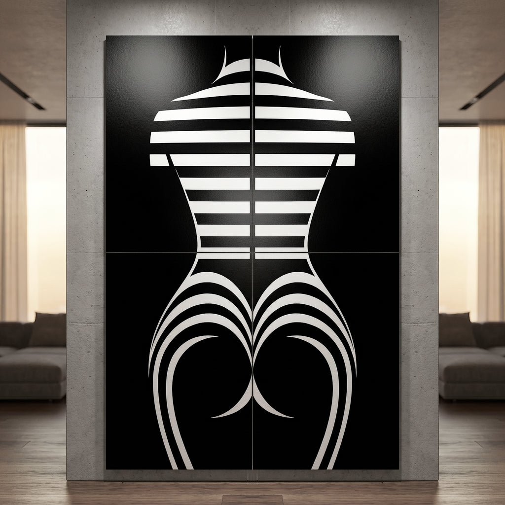 UNDERSCORE | Minimalist | Female Figure | B&W | 8K - 32K