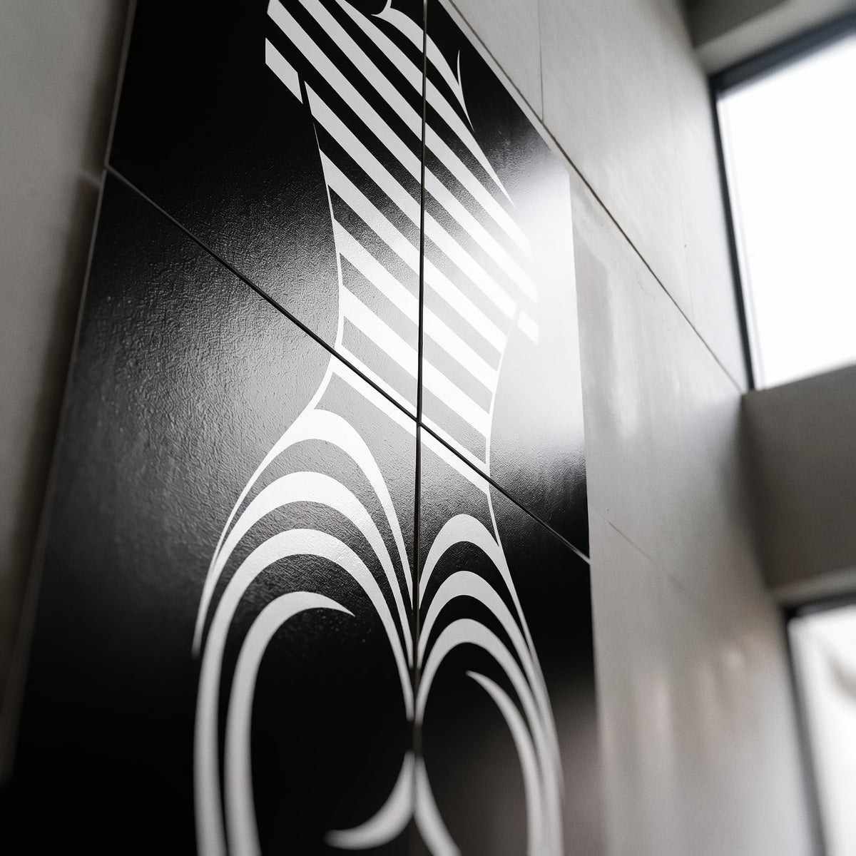 UNDERSCORE | Modern Minimalist B&W Female Op Art | Luxury Multi-Print Wall Art