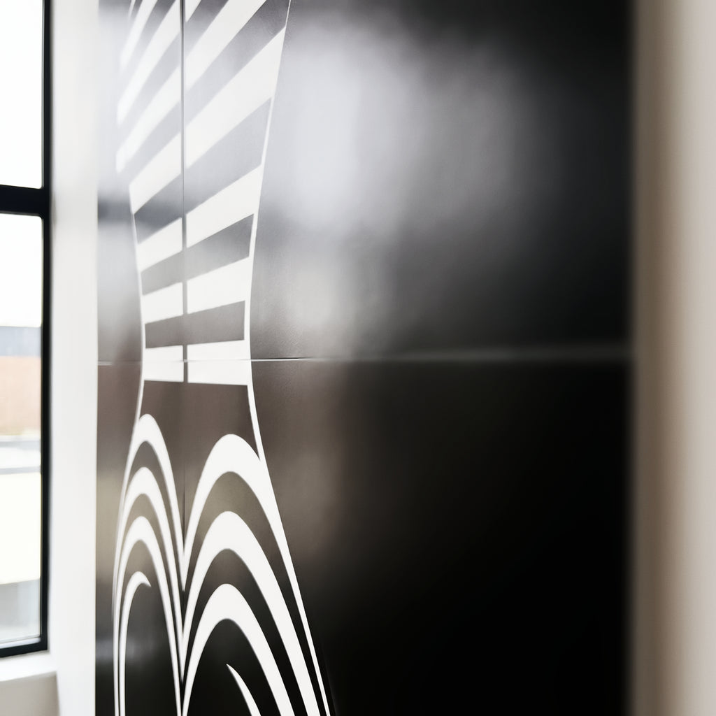 UNDERSCORE | Modern Minimalist B&W Female Op Art | Luxury Multi-Print Wall Art