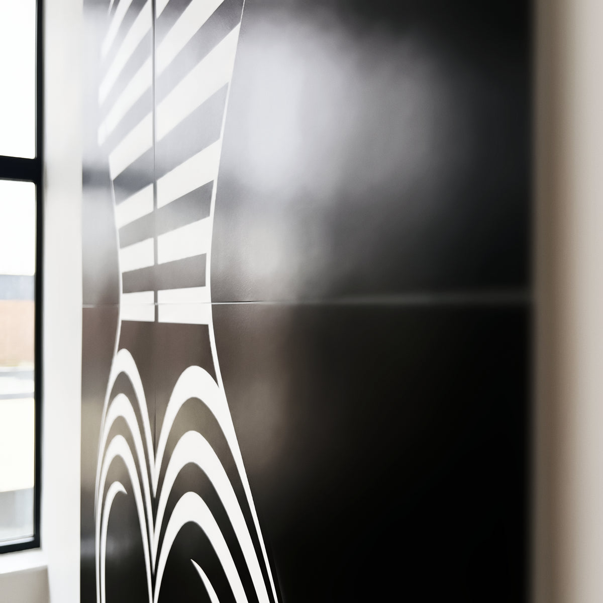 UNDERSCORE | Modern Minimalist B&W Female Op Art | Luxury Multi-Print Wall Art