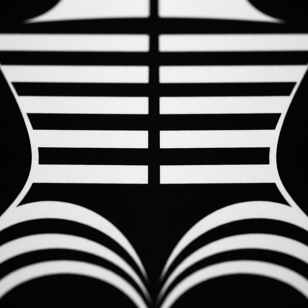 UNDERSCORE | Modern Minimalist B&W Female Op Art | Luxury Multi-Print Wall Art