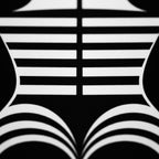 UNDERSCORE | Modern Minimalist B&W Female Op Art | Luxury Multi-Print Wall Art