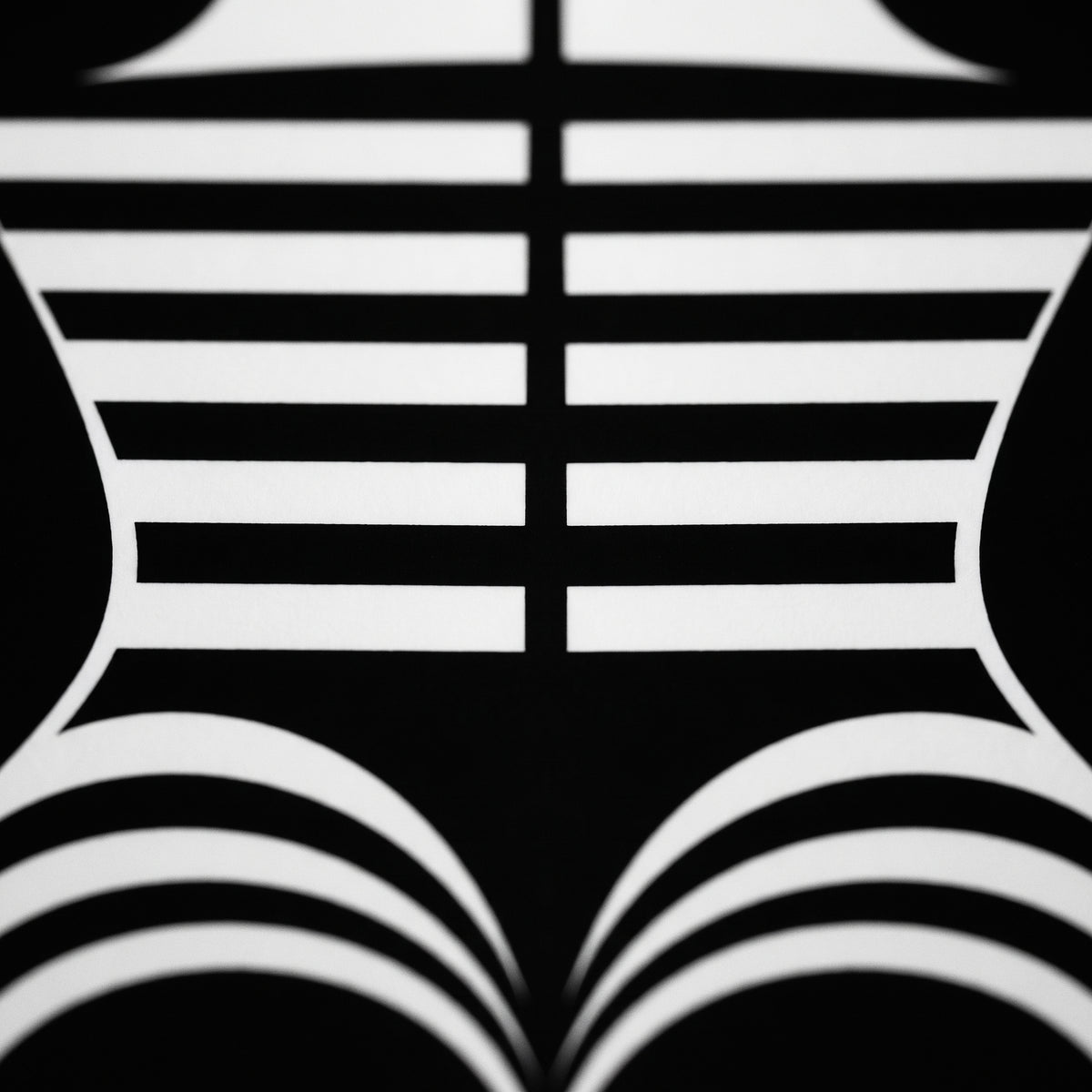 UNDERSCORE | Modern Minimalist B&W Female Op Art | Luxury Multi-Print Wall Art