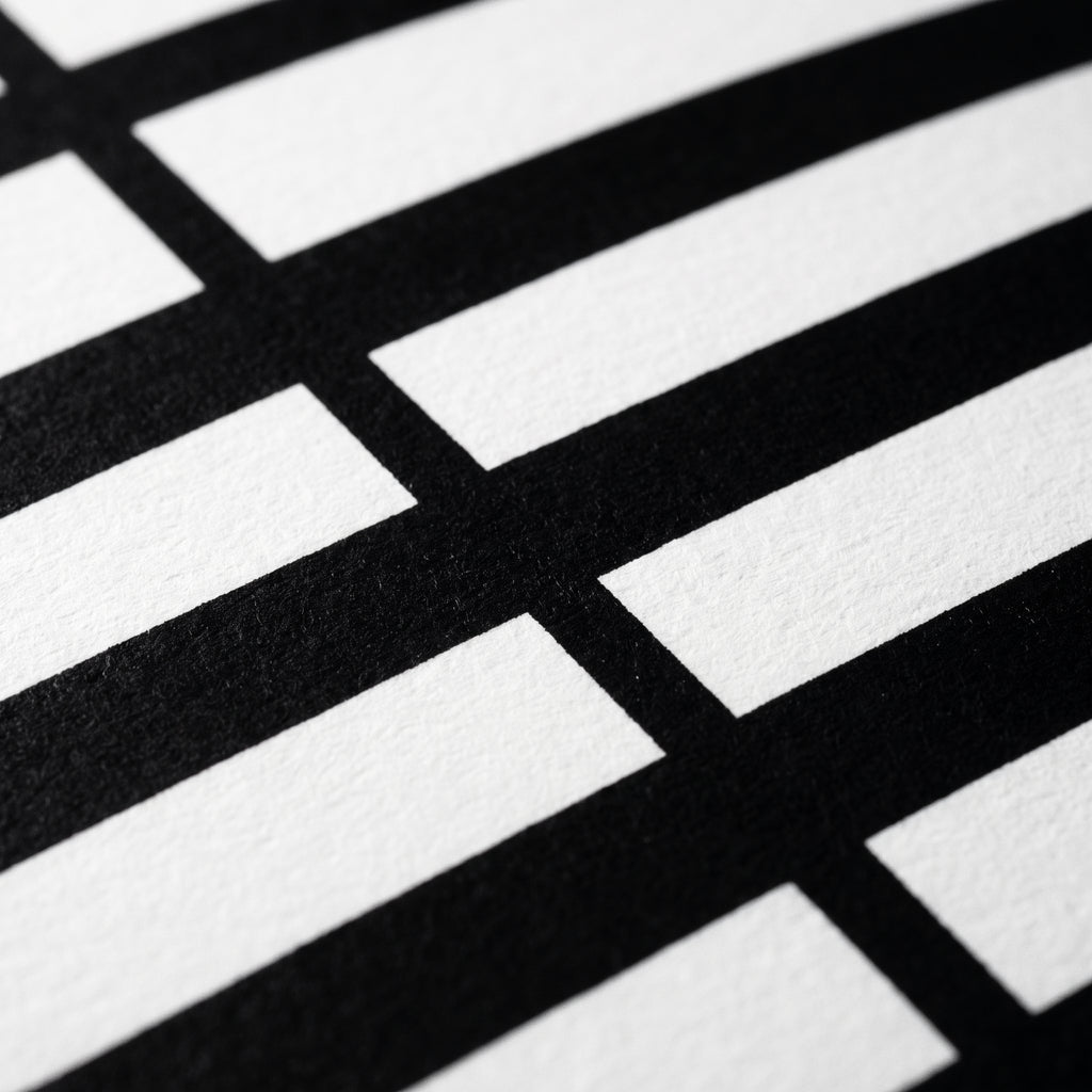 UNDERSCORE | Modern Minimalist B&W Female Op Art | Luxury Multi-Print Wall Art