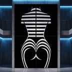UNDERSCORE | Modern Minimalist B&W Female Op Art | Luxury Multi-Print Wall Art