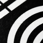 UNDERSCORE | Minimalist Female Figure Op Art Print | Black and White Modern Abstract Wall Art