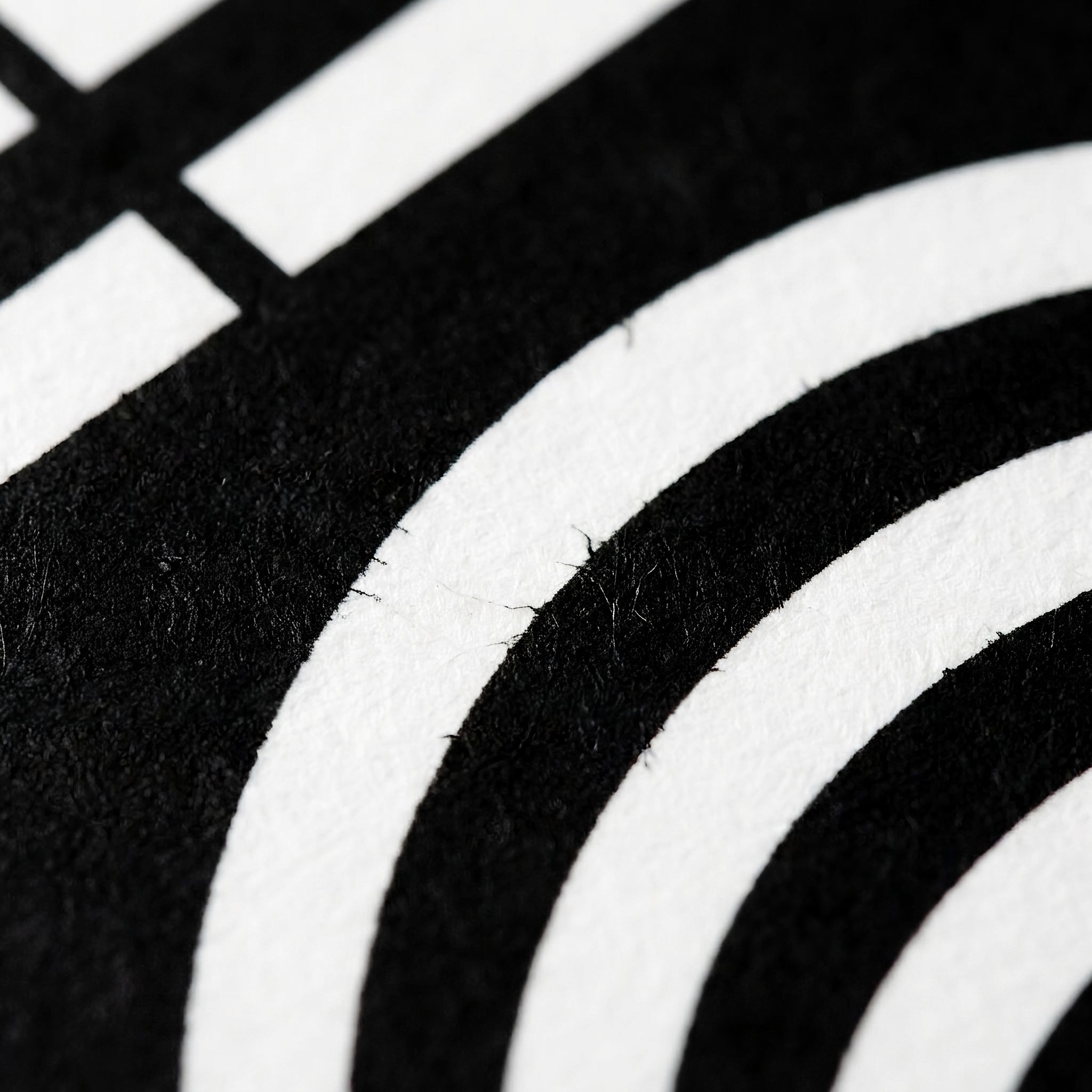 UNDERSCORE | Minimalist Female Figure Op Art Print | Black and White Modern Abstract Wall Art