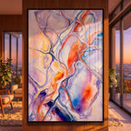 VENA | Vibrant Contemporary Abstract Impasto Wall Art | Modern Luxury Print