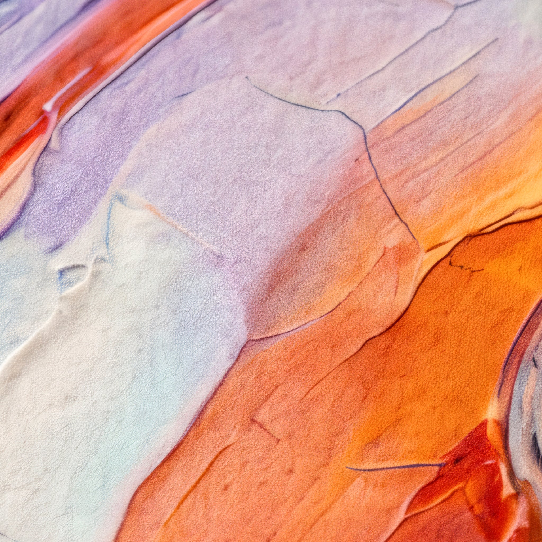 VENA | Vibrant Contemporary Abstract Impasto Wall Art | Modern Luxury Print