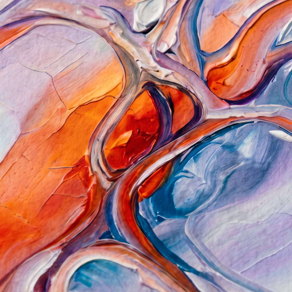 VENA | Vibrant Contemporary Abstract Impasto Wall Art | Modern Luxury Print