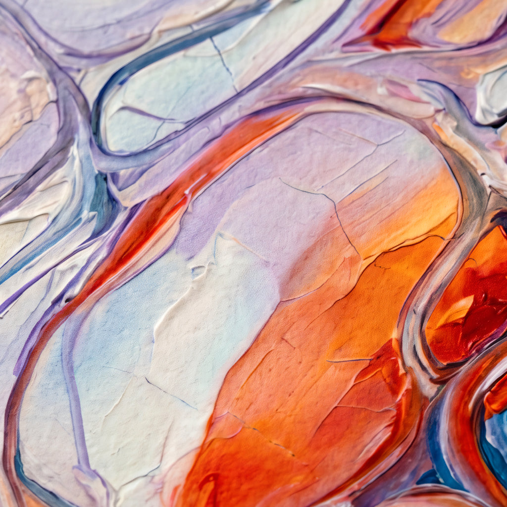 VENA | Vibrant Contemporary Abstract Impasto Wall Art | Modern Luxury Print