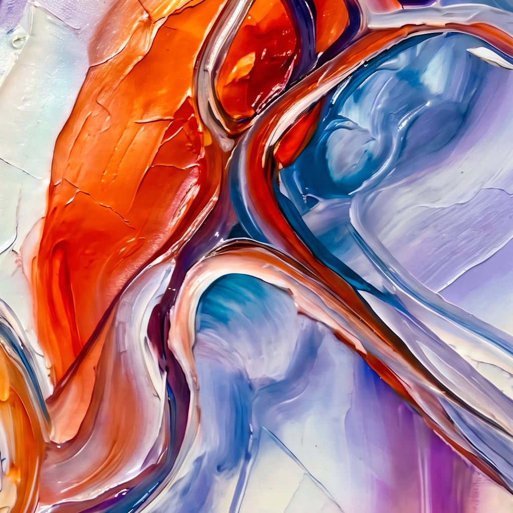 VENA | Vibrant Contemporary Abstract Impasto Wall Art | Modern Luxury Print