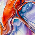 VENA | Vibrant Contemporary Abstract Impasto Wall Art | Modern Luxury Print