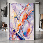 VENA | Vibrant Contemporary Abstract Impasto Wall Art | Modern Luxury Print
