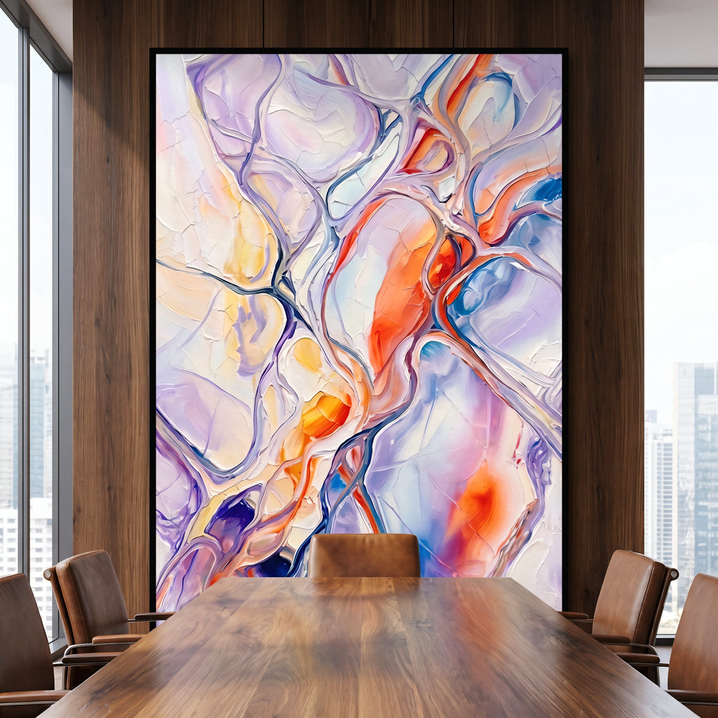 VENA | Vibrant Contemporary Abstract Impasto Wall Art | Modern Luxury Print