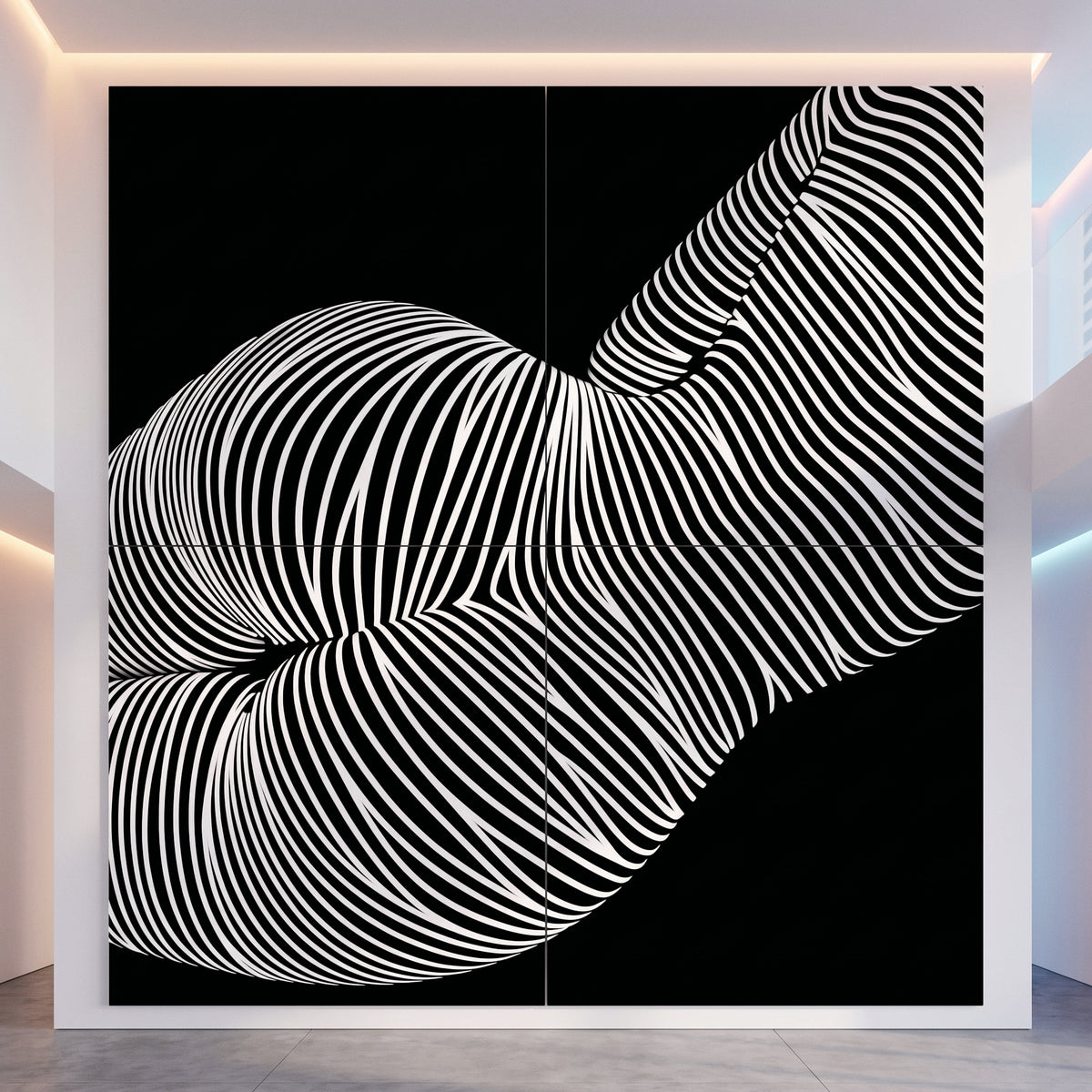 VENUS | Voluptuous Minimalist Female Body Op Art | Luxury Multi-Print Wall Art | 1-Of-1