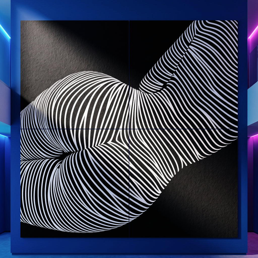 VENUS | Voluptuous Minimalist Female Body Op Art | Luxury Multi-Print Wall Art | 1-Of-1
