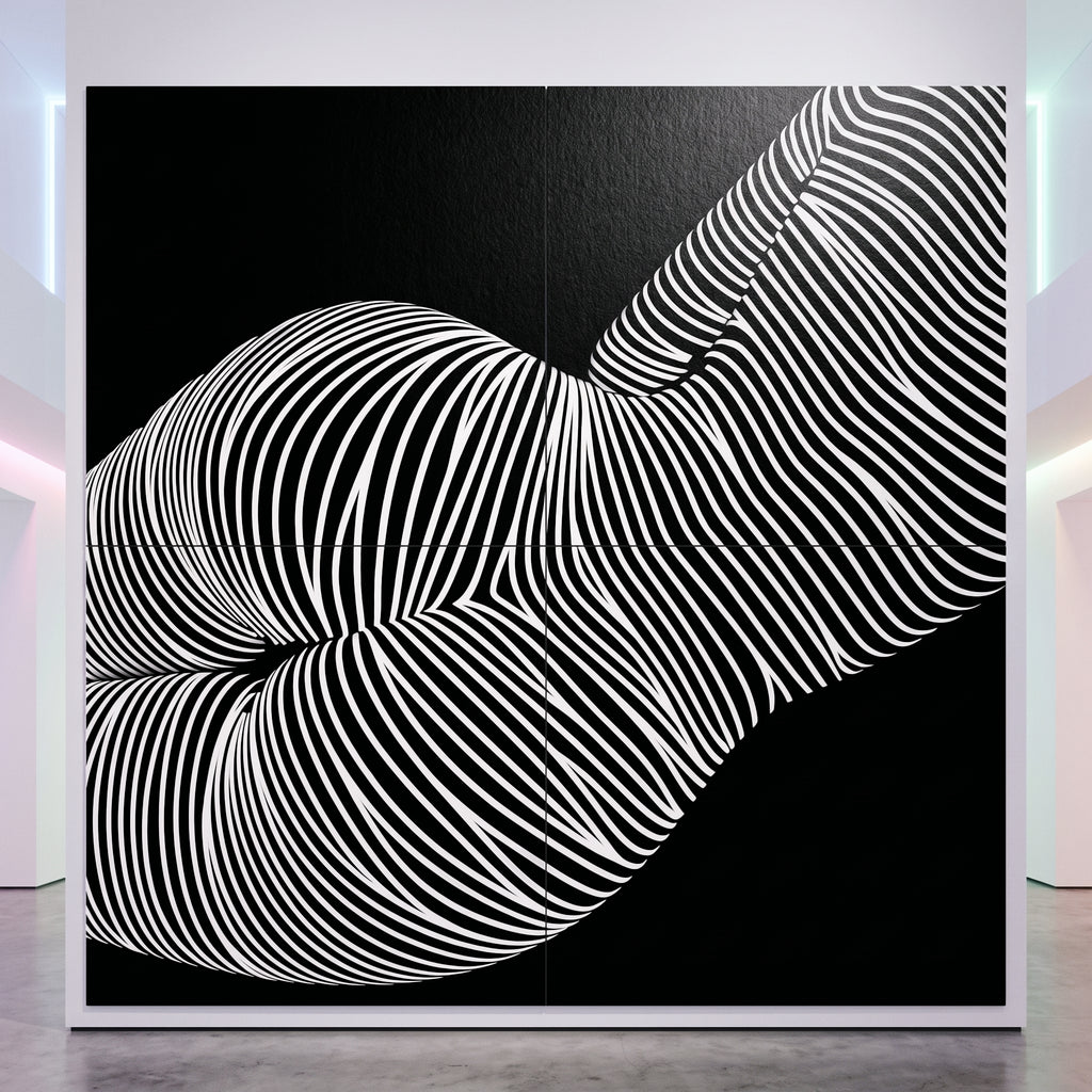 VENUS | Voluptuous Minimalist Female Body Op Art | Luxury Multi-Print Wall Art | 1-Of-1