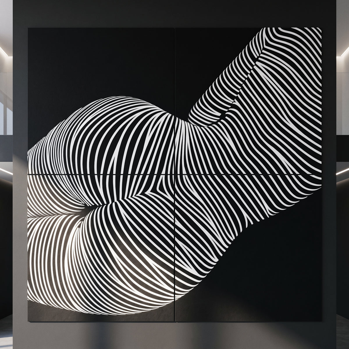 VENUS | Voluptuous Minimalist Female Body Op Art | Luxury Multi-Print Wall Art | 1-Of-1