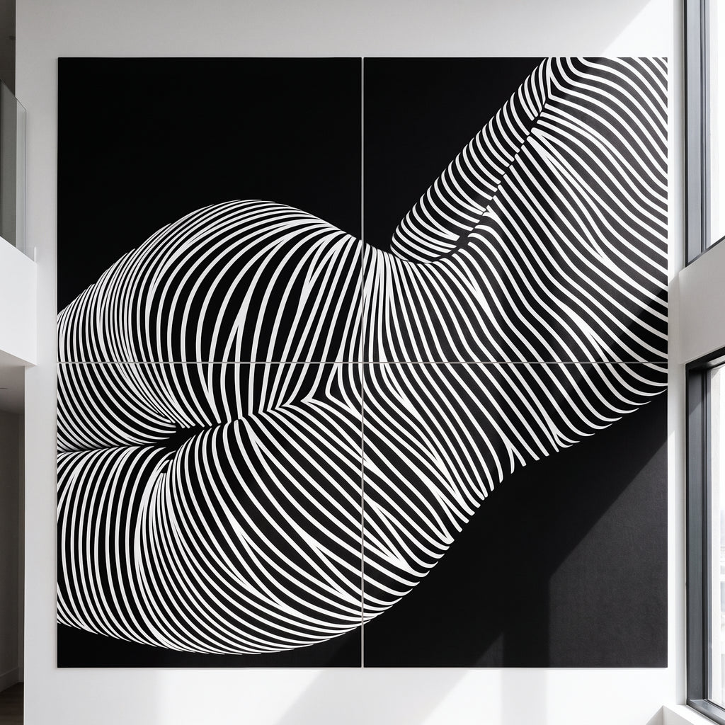 VENUS | Voluptuous Minimalist Female Body Op Art | Luxury Multi-Print Wall Art | 1-Of-1