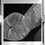 VENUS | Voluptuous Minimalist Female Body Op Art | Luxury Multi-Print Wall Art | 1-Of-1