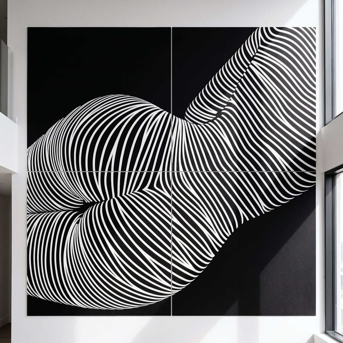 VENUS | Voluptuous Minimalist Female Body Op Art | Luxury Multi-Print Wall Art | 1-Of-1
