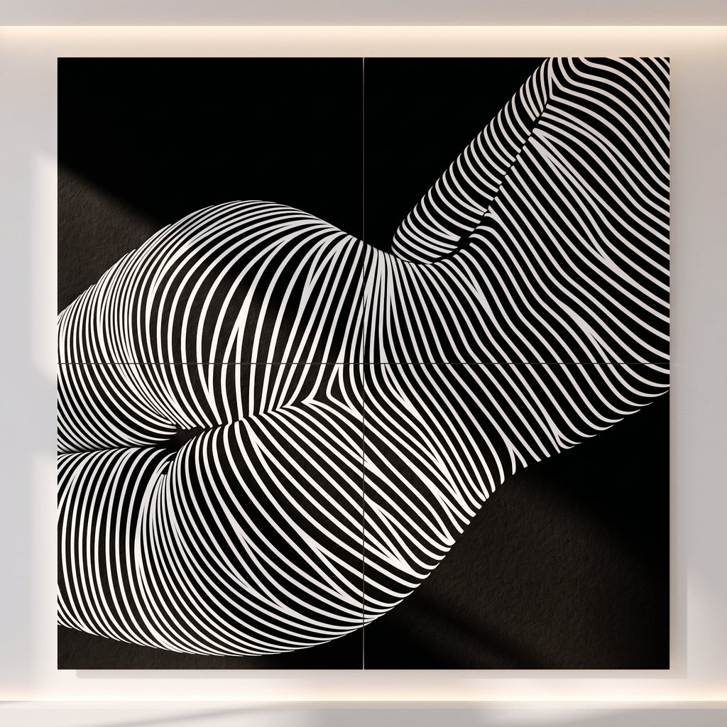 VENUS | Voluptuous Minimalist Female Body Op Art | Luxury Multi-Print Wall Art | 1-Of-1