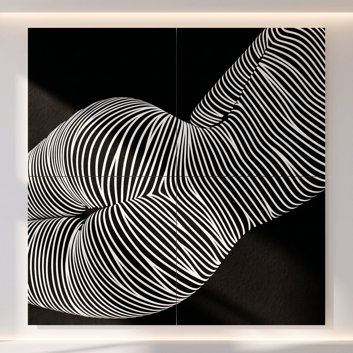 VENUS | Voluptuous Minimalist Female Body Op Art | Luxury Multi-Print Wall Art | 1-Of-1