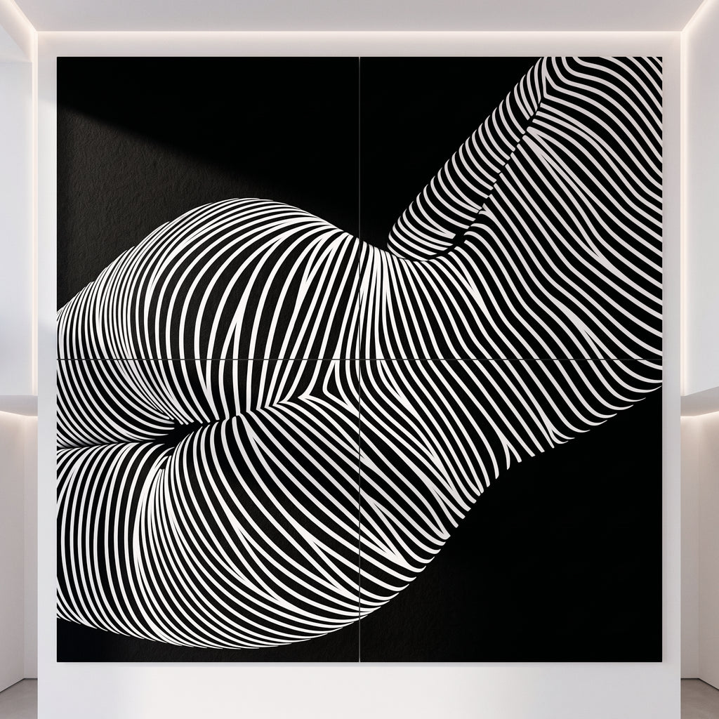 VENUS | Voluptuous Minimalist Female Body Op Art | Luxury Multi-Print Wall Art | 1-Of-1