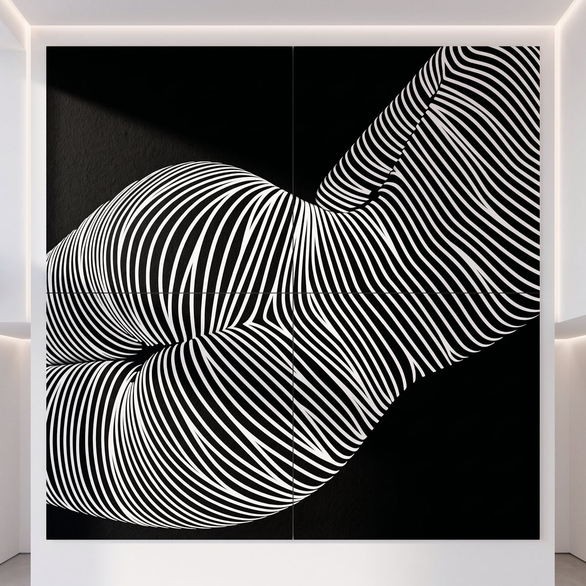 VENUS | Voluptuous Minimalist Female Body Op Art | Luxury Multi-Print Wall Art | 1-Of-1