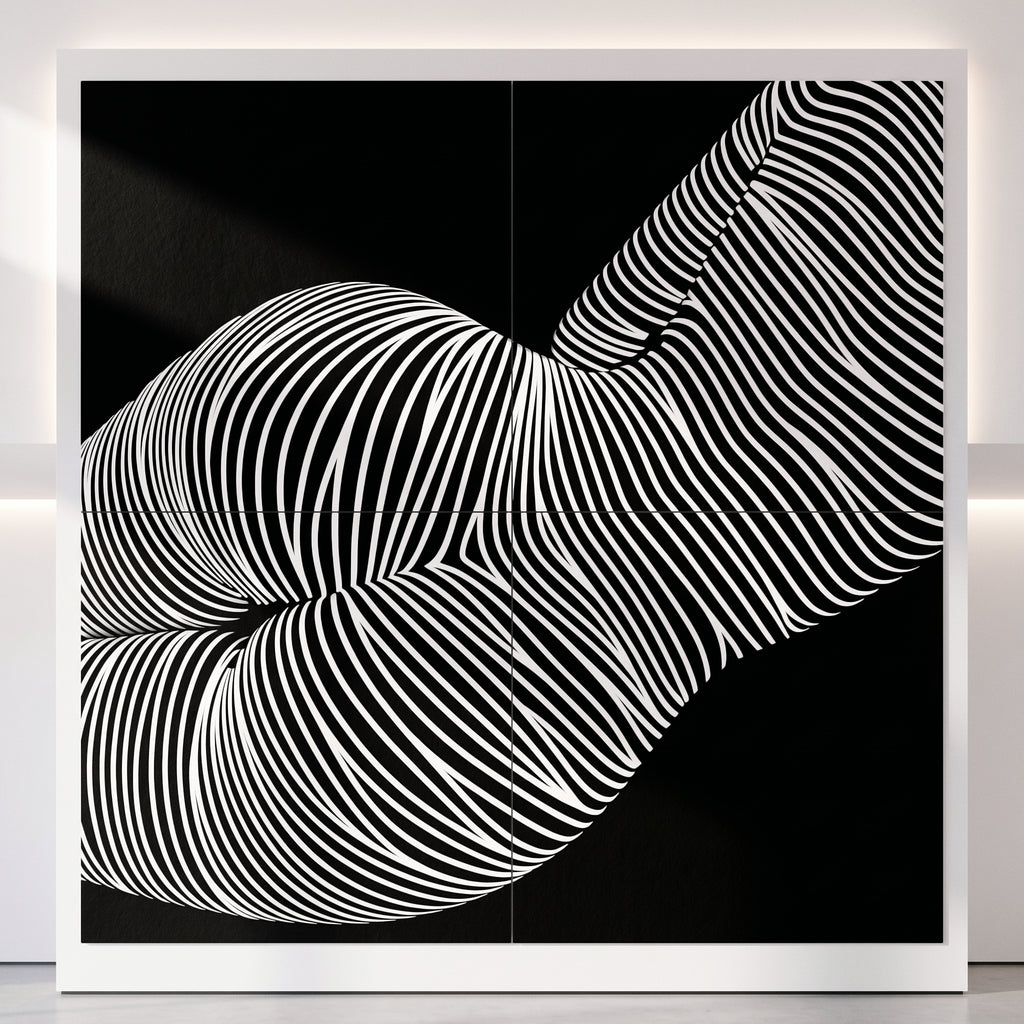 VENUS | Voluptuous Minimalist Female Body Op Art | Luxury Multi-Print Wall Art | 1-Of-1
