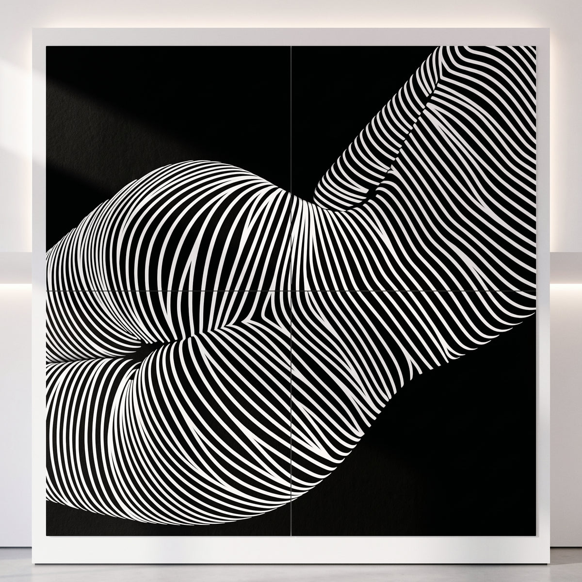 VENUS | Voluptuous Minimalist Female Body Op Art | Luxury Multi-Print Wall Art | 1-Of-1