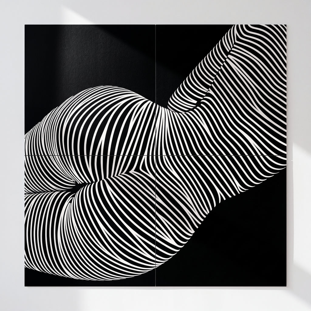VENUS | Voluptuous Minimalist Female Body Op Art | Luxury Multi-Print Wall Art | 1-Of-1