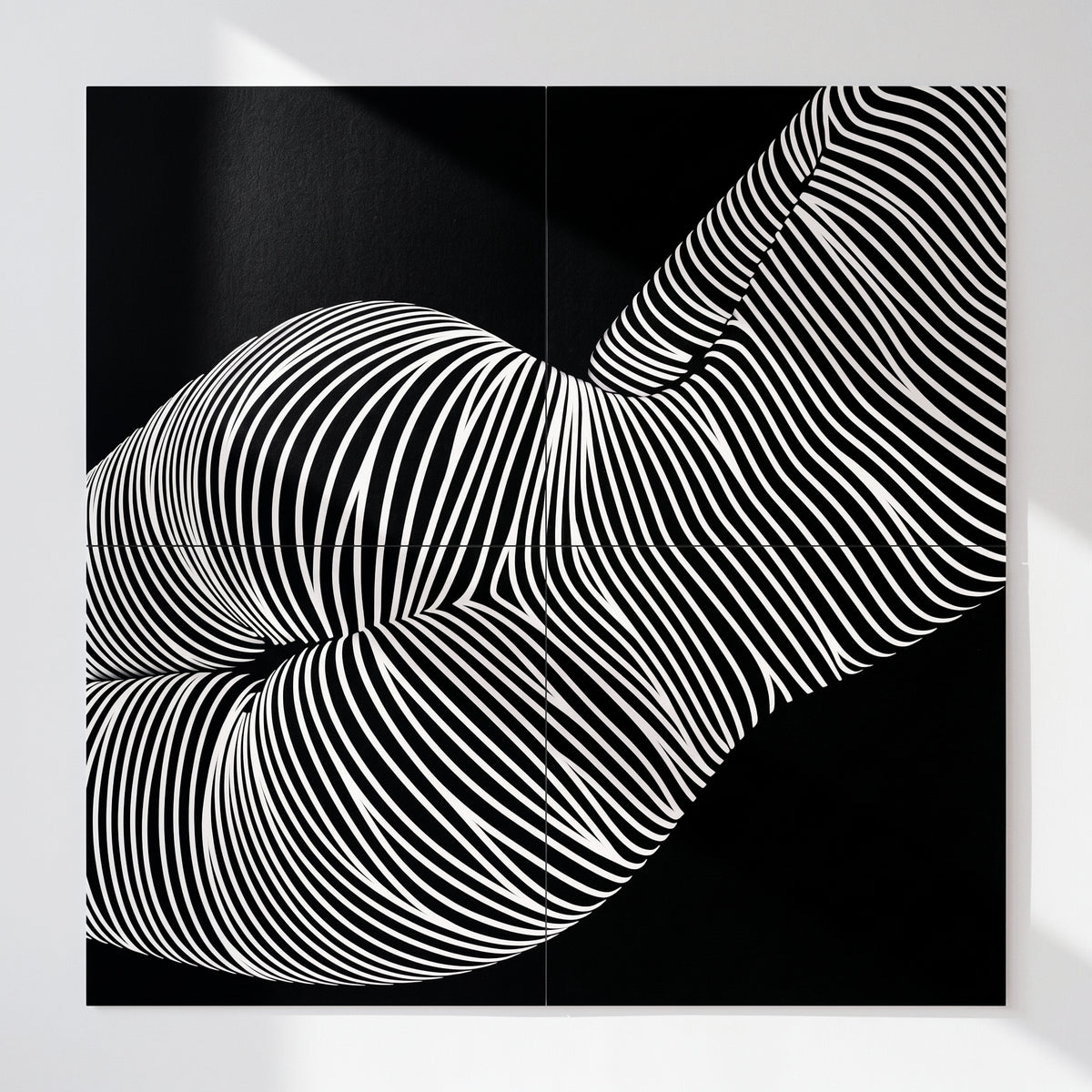 VENUS | Voluptuous Minimalist Female Body Op Art | Luxury Multi-Print Wall Art | 1-Of-1