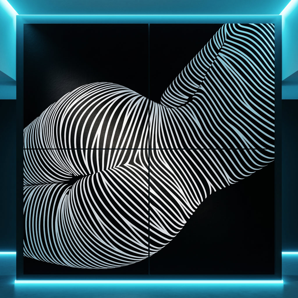VENUS | Voluptuous Minimalist Female Body Op Art | Luxury Multi-Print Wall Art | 1-Of-1