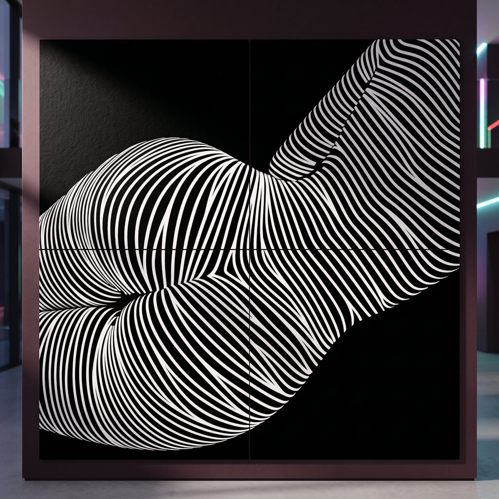 VENUS | Voluptuous Minimalist Female Body Op Art | Luxury Multi-Print Wall Art | 1-Of-1